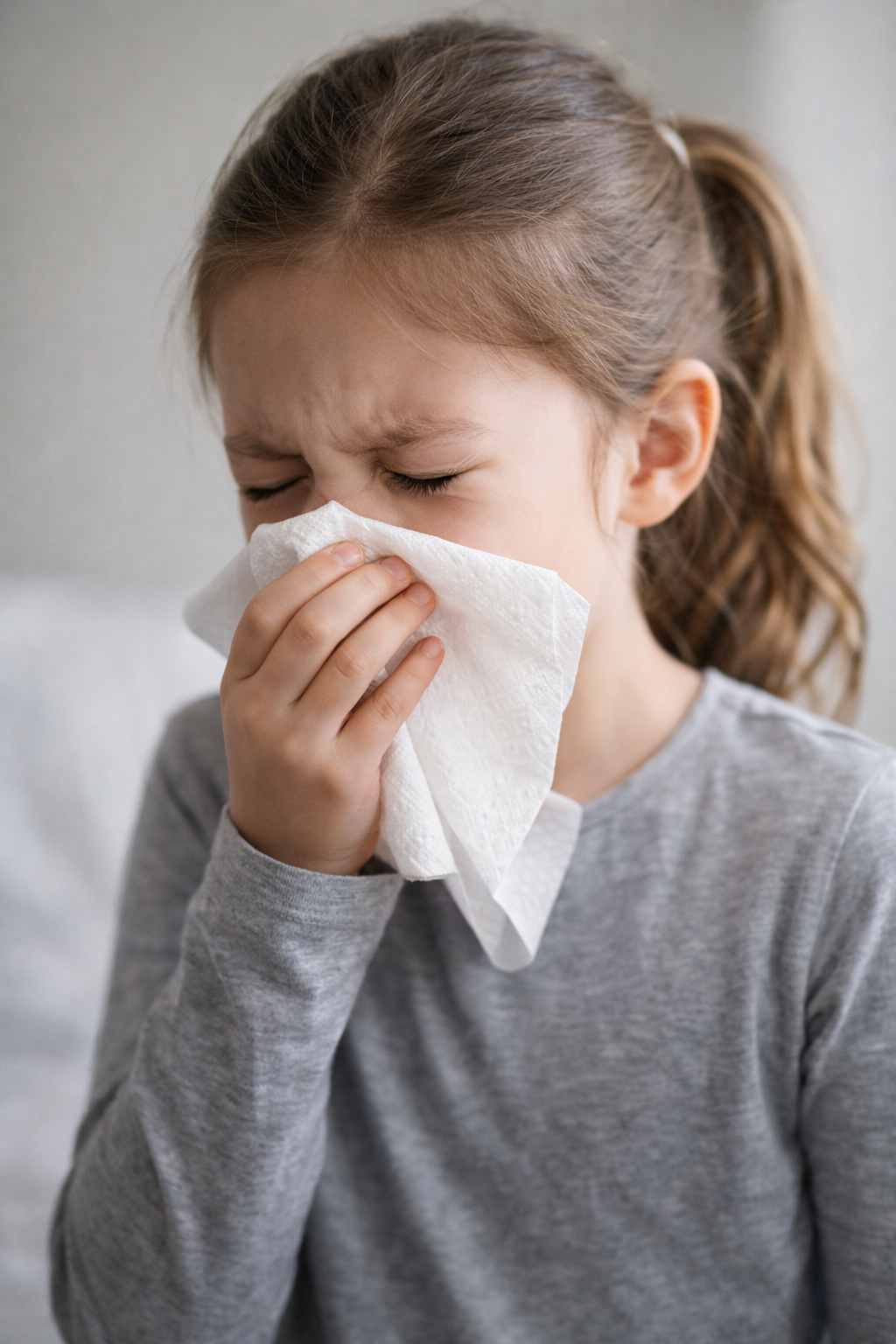 Niña con tos